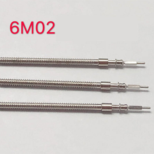 Set of 10 generic watch winding stems for Miyota 6M02 movement, compatible and durable replacement parts.