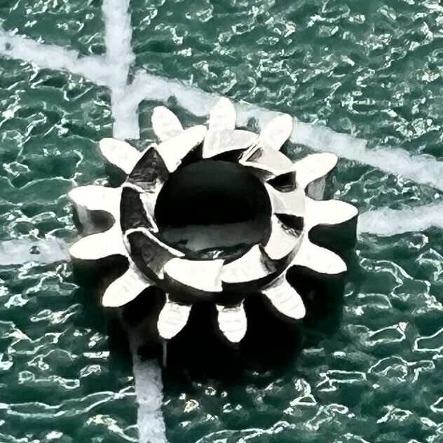 Replacement silver winding pinion for ST3600 ETA6497 watch movement, precise fit accessory enhancing timepiece function.