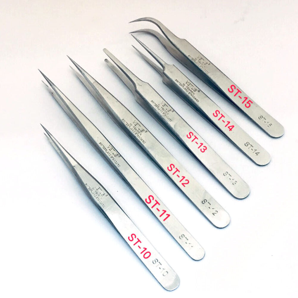 VETUS ST Series Non-Magnetic Tweezers Stainless Steel Tweezers 7024 Replacement