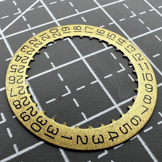 Alt tag 1: Golden Date disk wheel for ETA 2824-2 watch movement by Generic Date, precise timekeeping part