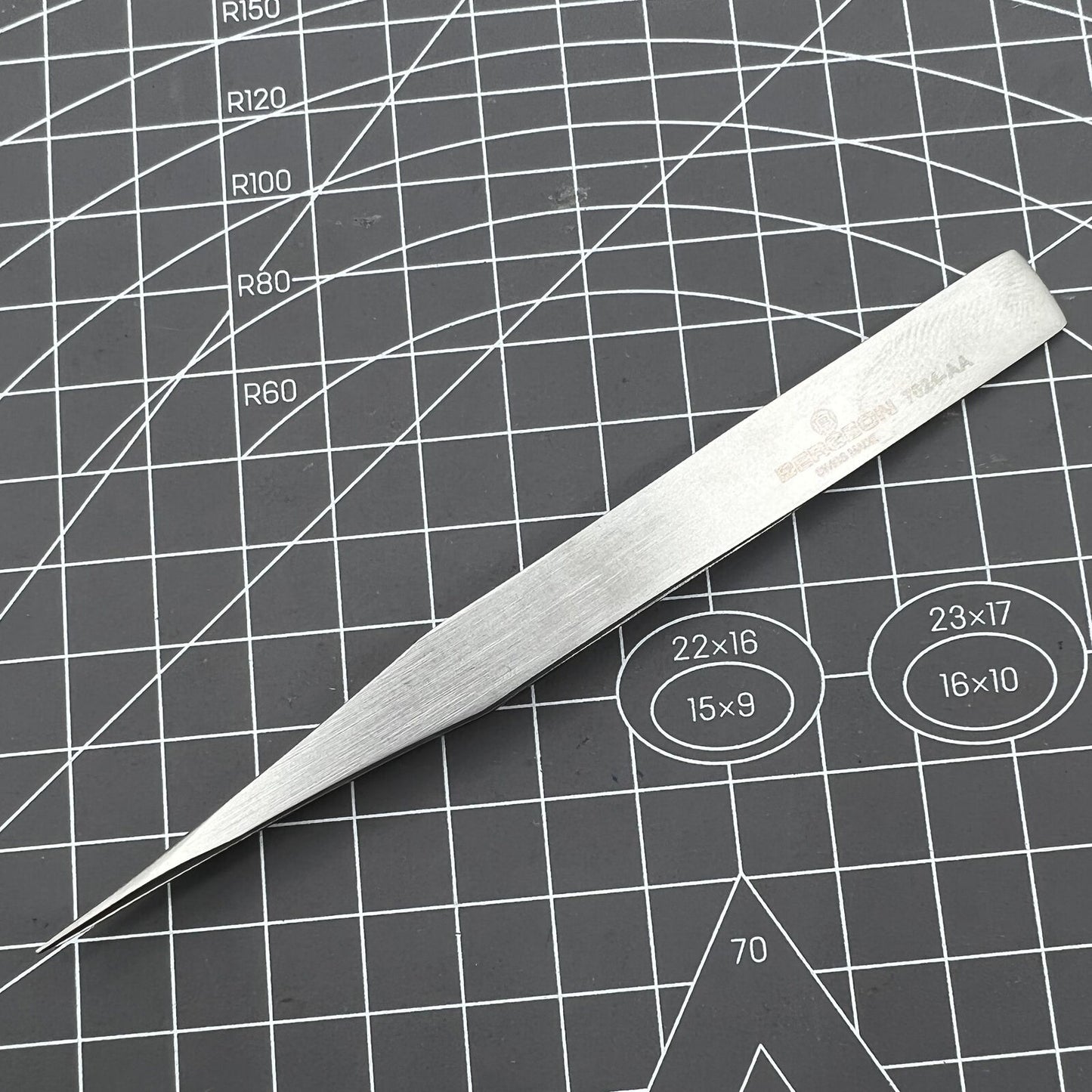 Pince à épiler antimagnétique Swiss Bergeon 7024-AA, taille 125 mm