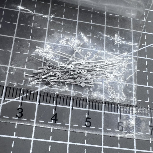 100er Set silberne Sekundenzeiger 13 5mm Uhrzeiger für Quartzwerk PC21