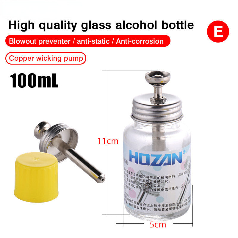 150ml Press-type Glass Alcohol Bottle Anti-static Watch Phone Repair Tool