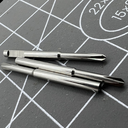 Ergonomic stainless steel cross blade screwdriver replacement for precise watchmaker repairs