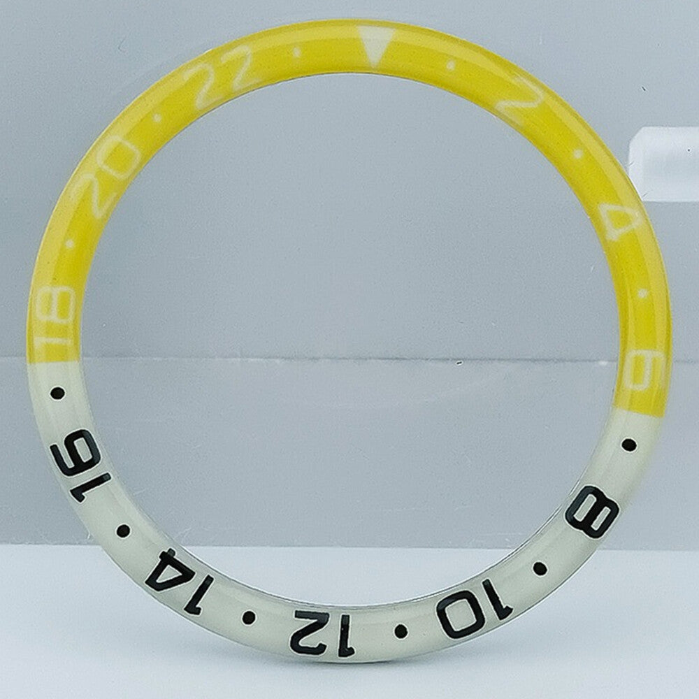 38 mm Harz + Aluminiumlegierung, blau leuchtende Uhrenlünette für die Serien SKX007 und SKX011