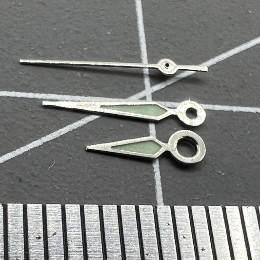 Luminous watch hands for Miyota 2035 movement, enhancing readability in low light.