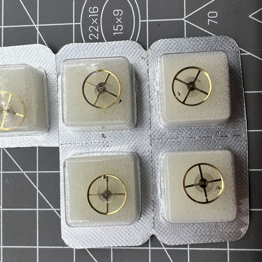 Complete balance wheel with hairspring for Mingzhu 2813 8205 watch movement, precision timekeeping part.