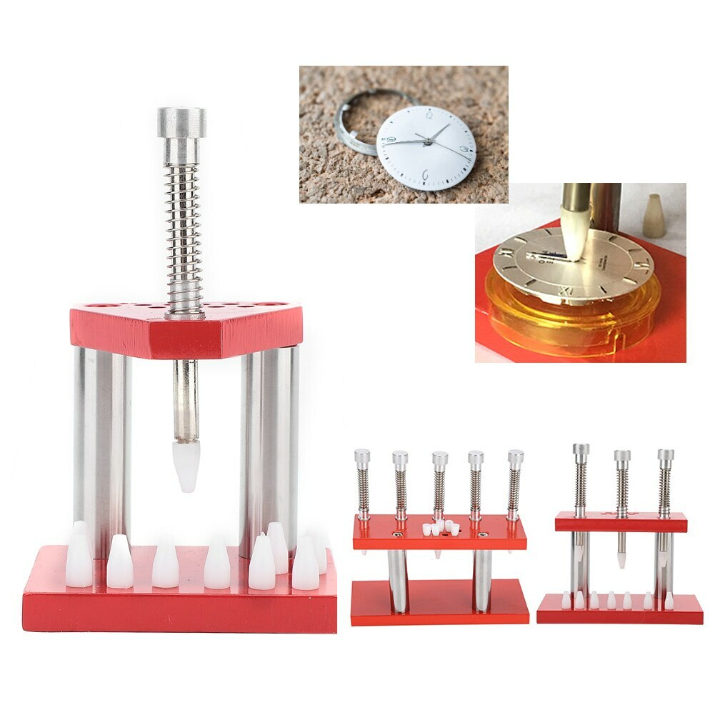 1. Aluminum alloy 3-head watch hand presser for precise fitting and removal.
