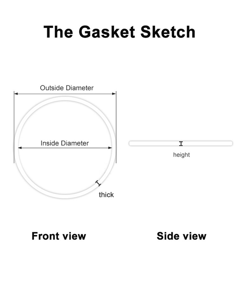 Teflon watch gasket O-ring 27-39mm by Tissot, durable seal for T063, T035, 1853, T099, T028, T41 models.
