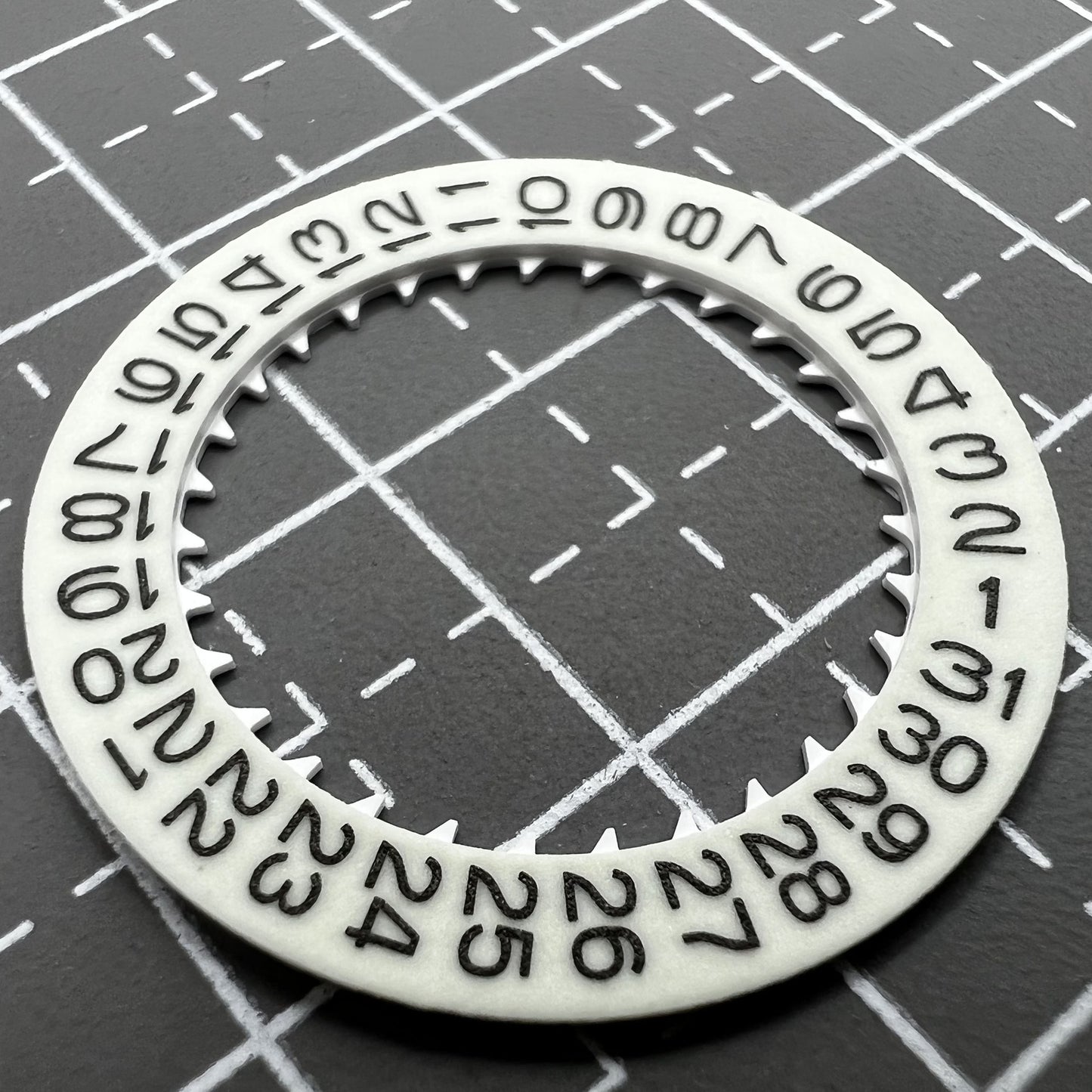 White Background Blue Luminous Numerals Disk Date Wheel for Miyota NH35 NH36