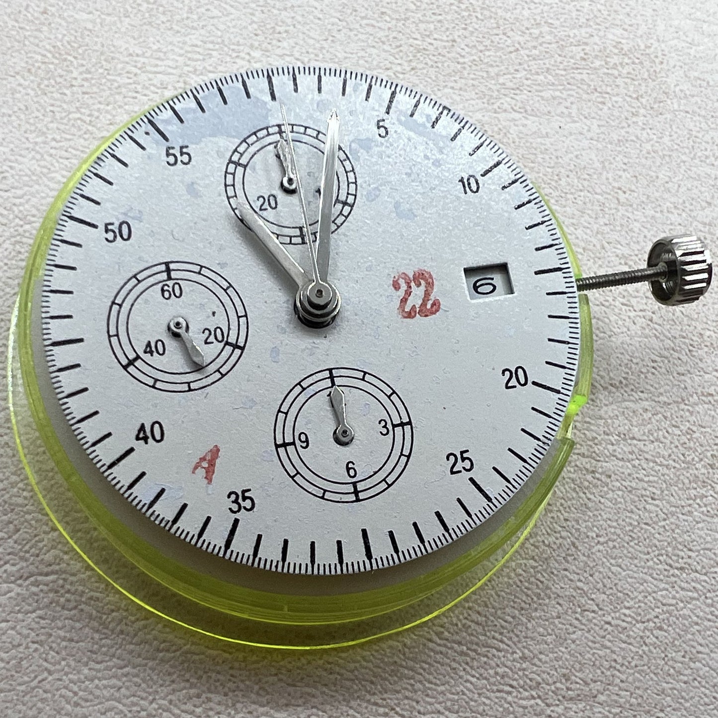 7750 Single Date Chronograph Automatic Mechanical Movement Small Second@3/6/9