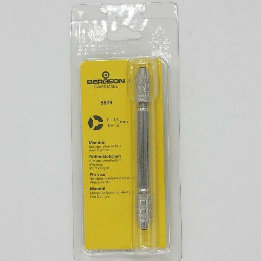 Bergeon 5679 Pin Vice Uhrmacher Original Schweizer Uhrenreparaturwerkzeuge