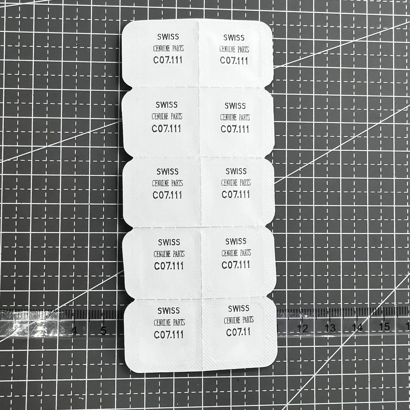 Set of 5 ETA C07.111 winding stems, durable precision parts for watch movement repair by ETA.