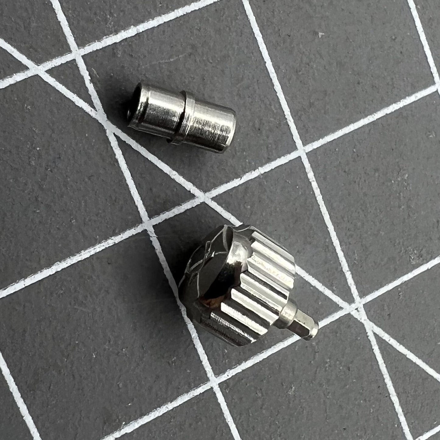 6.0mm /6.3mm Silver Watch Crown with Tube for OMEGA Seamaster 300 Watch Parts