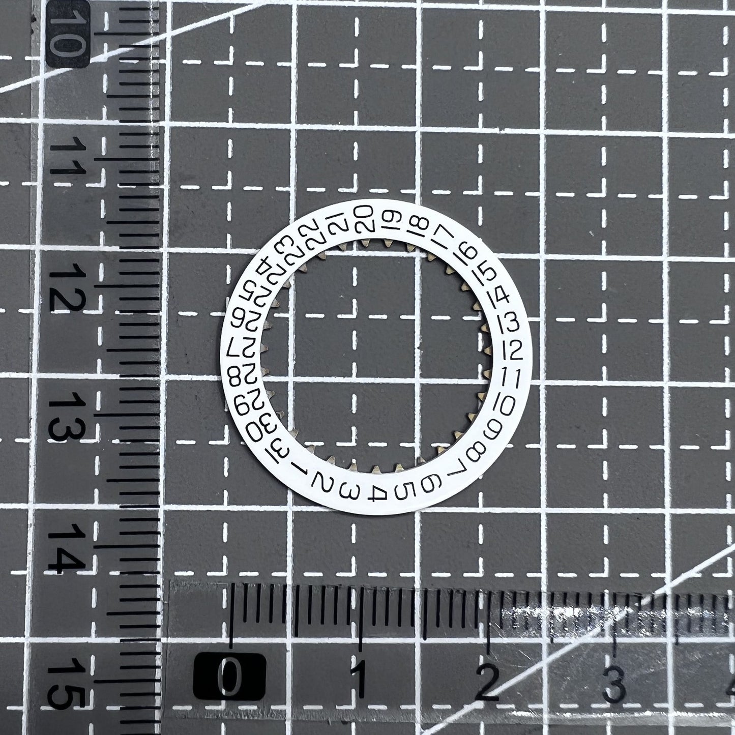 White Date Disk Wheel Date Wheel Genuine for ETA7750 Movement
