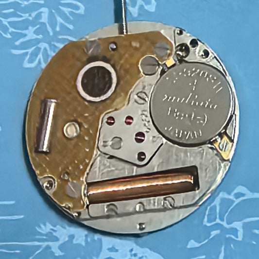 Swiss Made P-2460 quartz watch movement with 3 hands, ideal for precise watch repair parts.