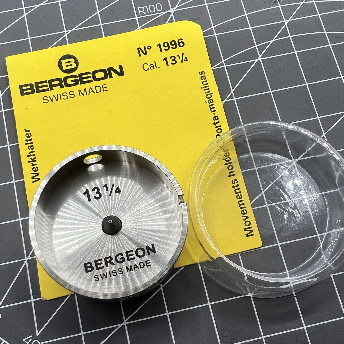 Bergeon 1996 13 1/4 Watch Movement Holder with Adjustable Hollow Center Screw