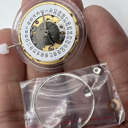 Hangzhou HZ6460 mechanical watch movement with date at 3 o'clock, replacement for ETA2836, precision timekeeping.