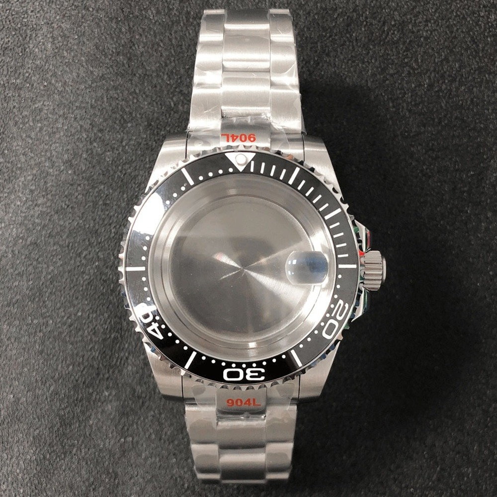 Montre 40 mm, boîtier en verre saphir, bracelet en acier 316L, compatible avec la NH35 japonaise