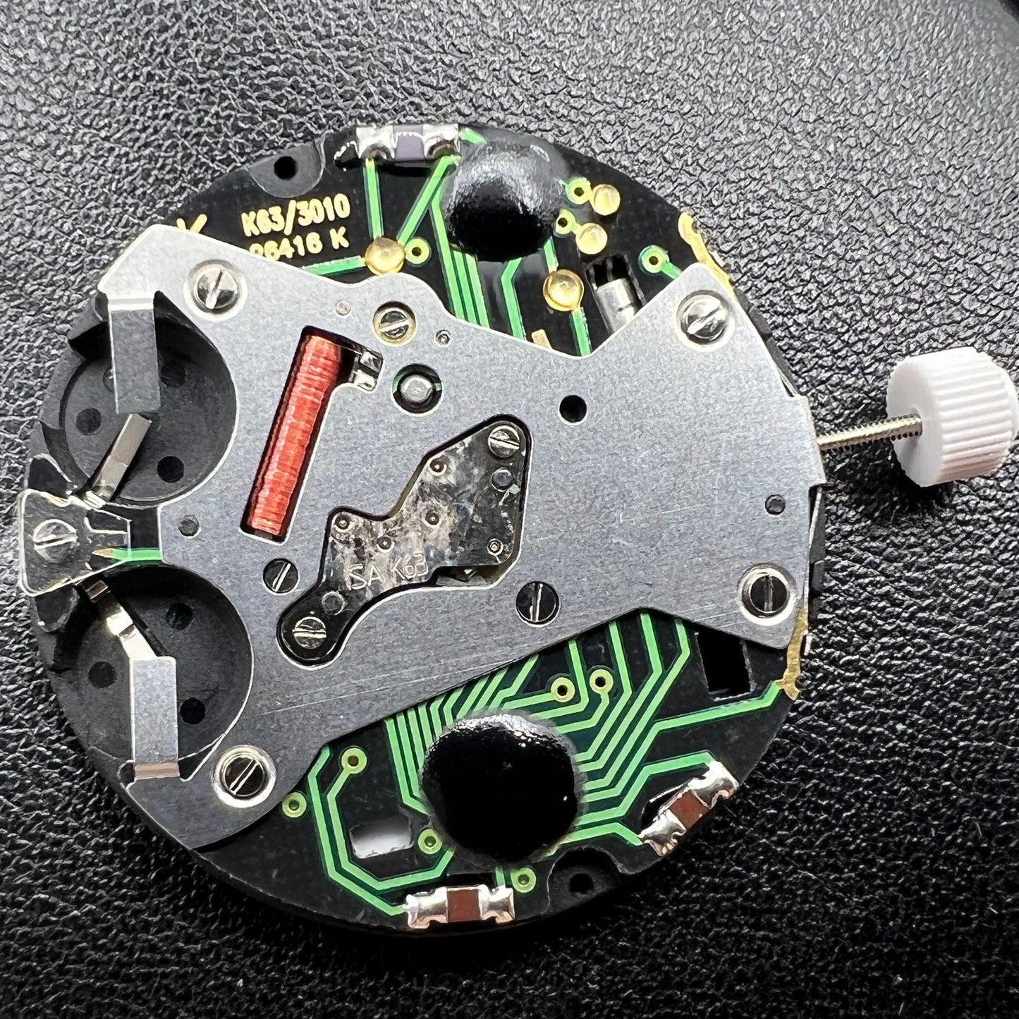ISA K63 Quartz Watch Movement 3 Hands Display Double Batteries Swiss Made