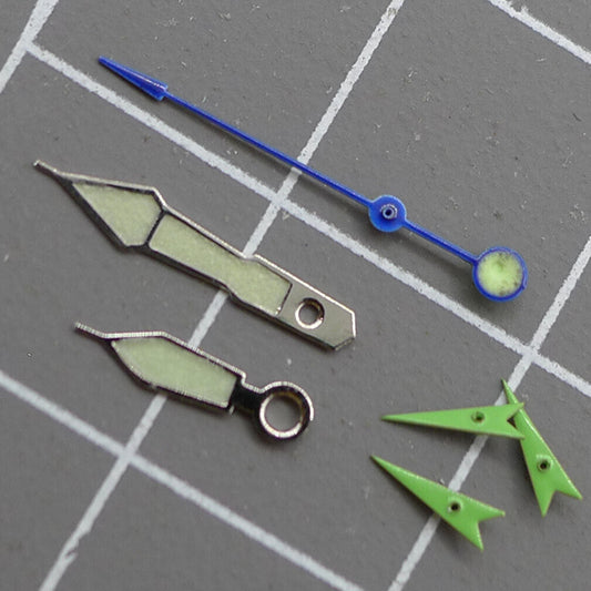 Green small second hand with silver trim for Miyota OS10 OS20 OS60 OS80 watches, precise fit.