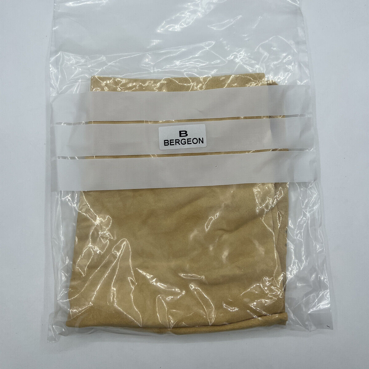 Bergeon 5693 suede cloth for watch cleaning, Swiss quality, size 480x340 mm, ideal for delicate accessories.