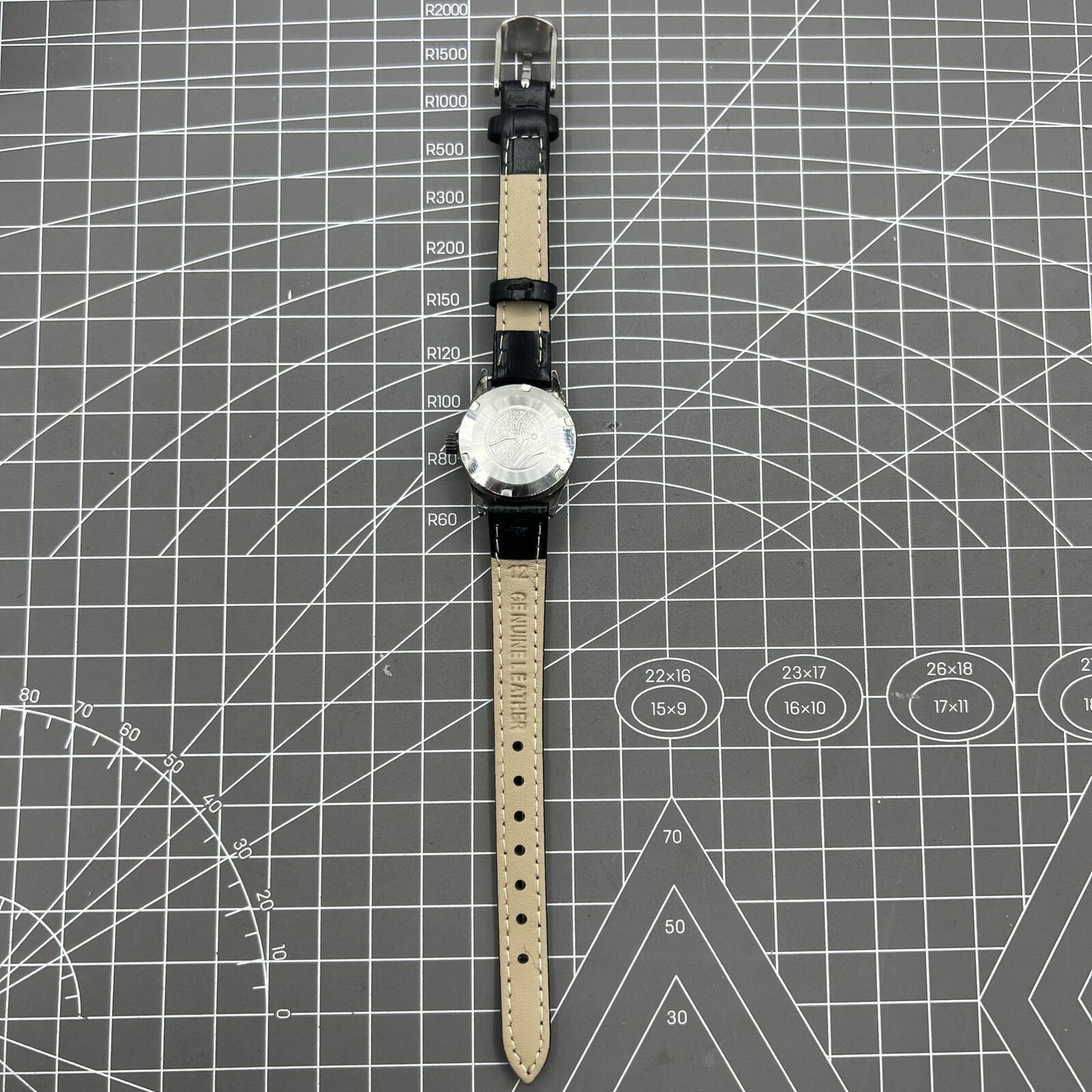Tianjin Seagull 27mm ladies watch with manual mechanical movement, gold nail markers, elegant design.