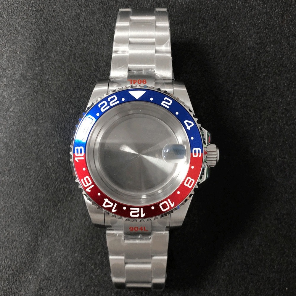 Montre 40 mm, boîtier en verre saphir, bracelet en acier 316L, compatible avec la NH35 japonaise