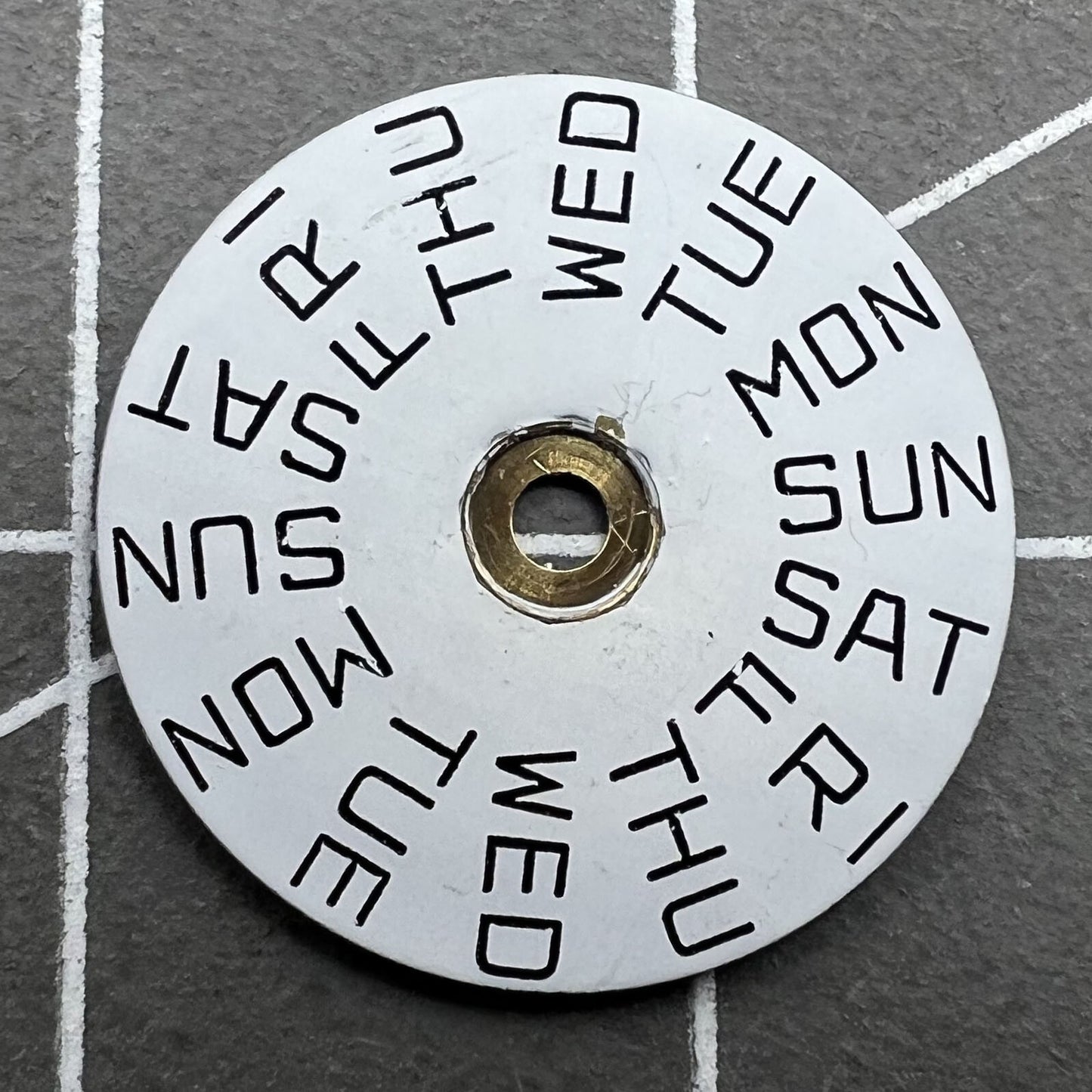 White Week Disk Wheel Week Wheel Generic for ISA 307 Movement Watch Part