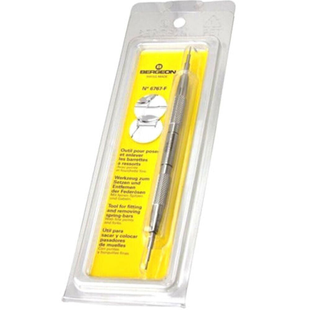 Bergeon 6767-F spring bar tool for precise watch bracelet fitting and removal, ideal for watch repairs.