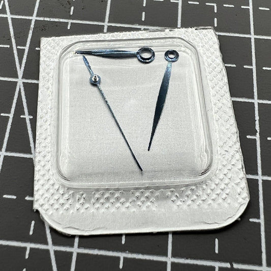 Blue baking finish watch hands for ETA 2892, 2824, 2836 movements, precise and stylish accessory.