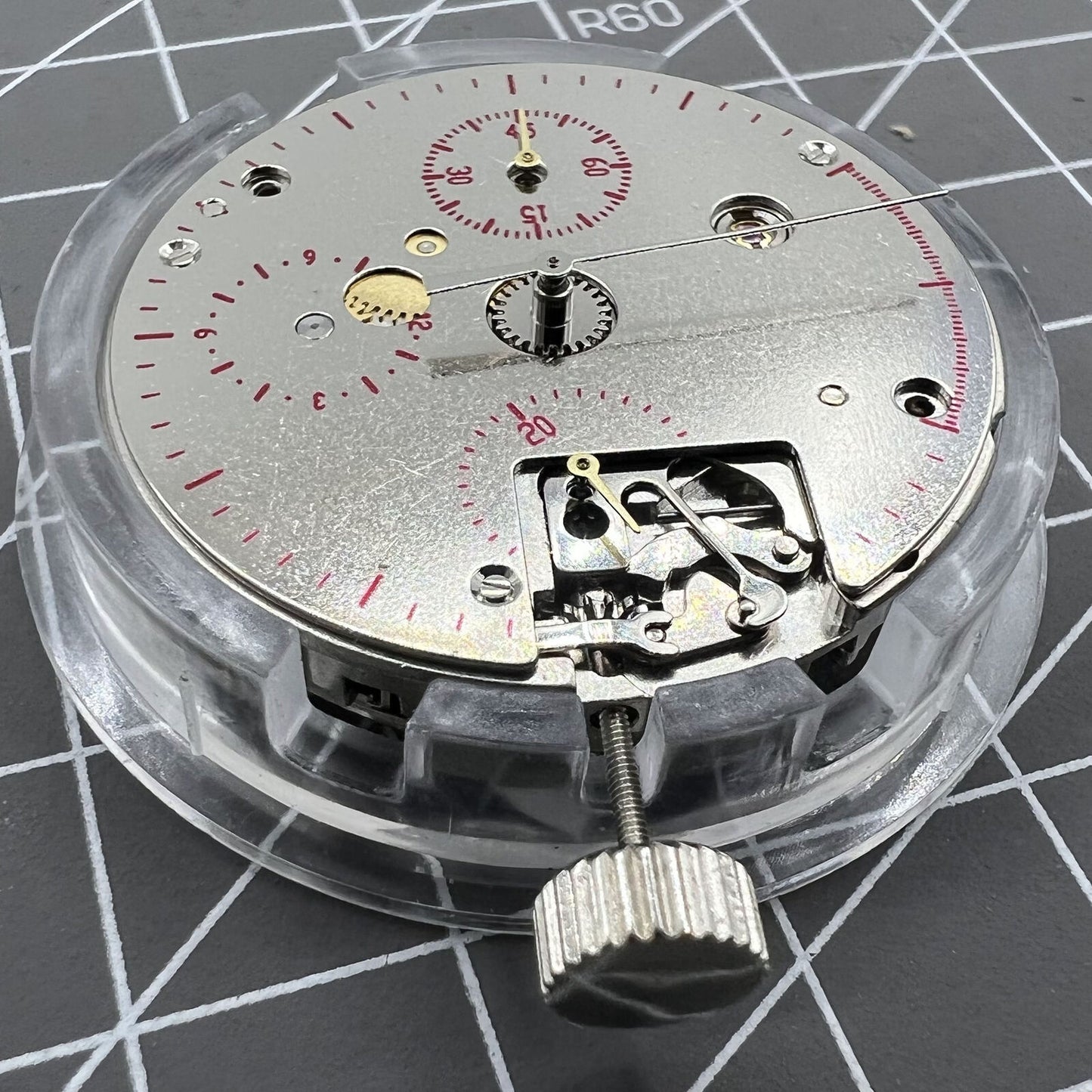 Tianjin Seagull ST19 automatic movement close-up displaying detailed watch gears and mechanical components for precision timekeeping