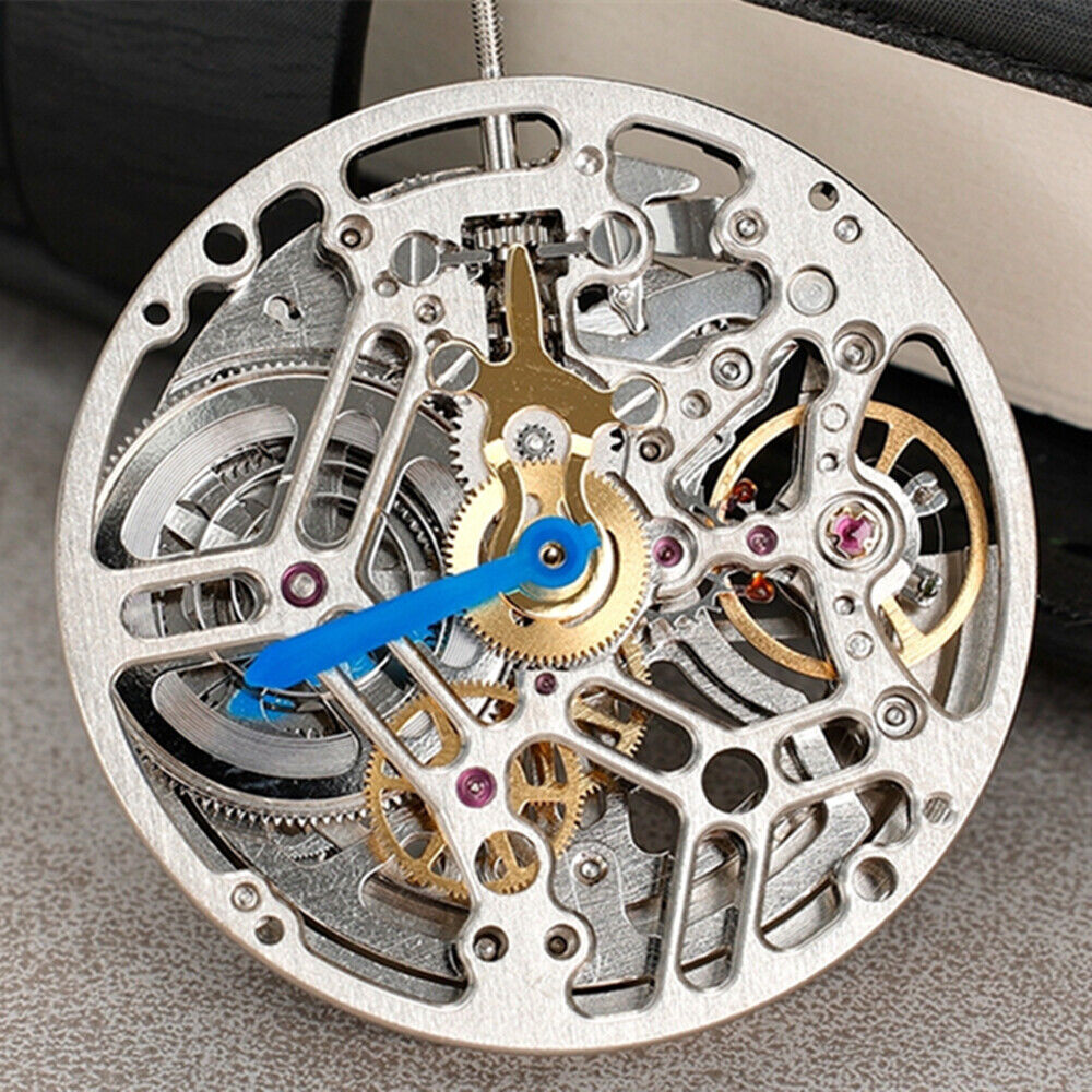 Asian HZ75DOA silver hollow balance wheel accessory highlighting automatic mechanical movement and precision engineering.
