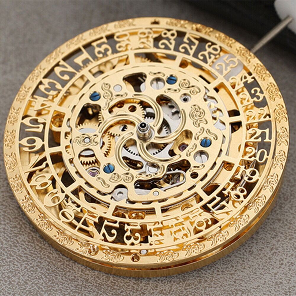 China Made HZ27AOB Golden Hollow Calendar Automatic Mechanical Movement