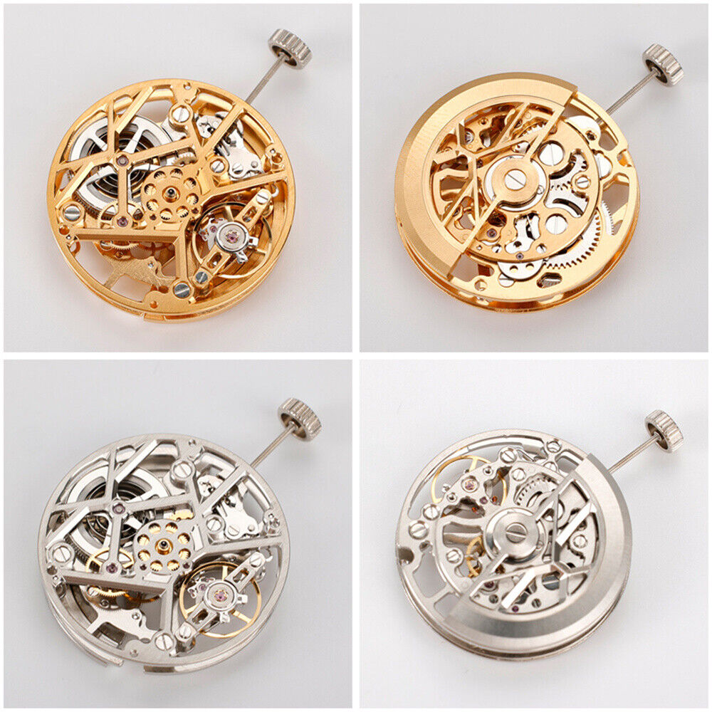 China Made HZ1A10D Silver/Golden/Black Hollow Automatic Mechanical Movement