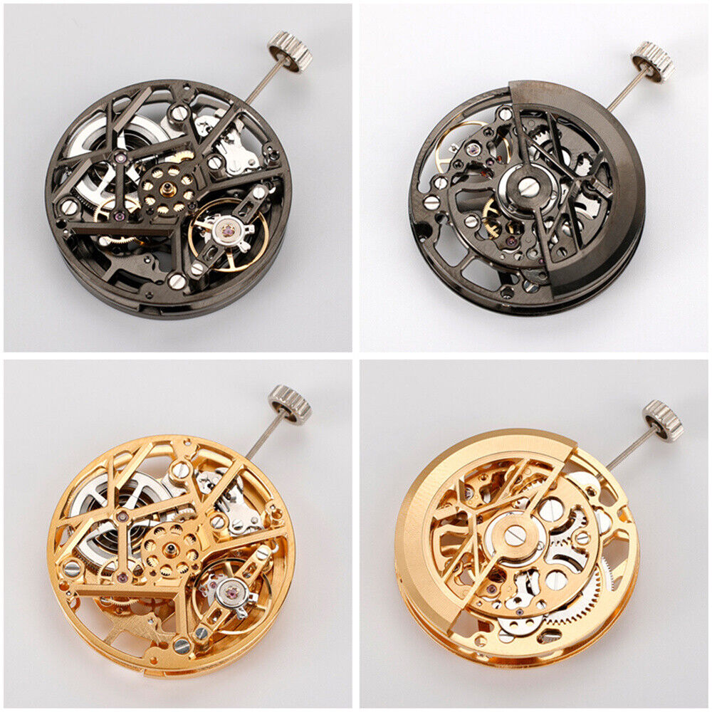 China Made HZ1A10D Silver/Golden/Black Hollow Automatic Mechanical Movement