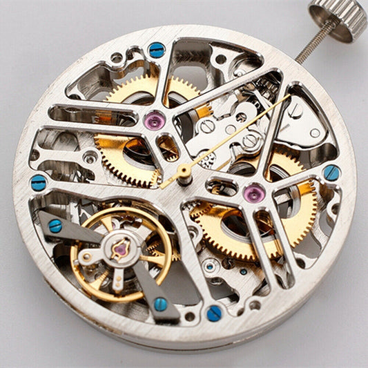 China Made SL1911 silver hollow balance wheel automatic mechanical watch movement, precision timekeeping component
