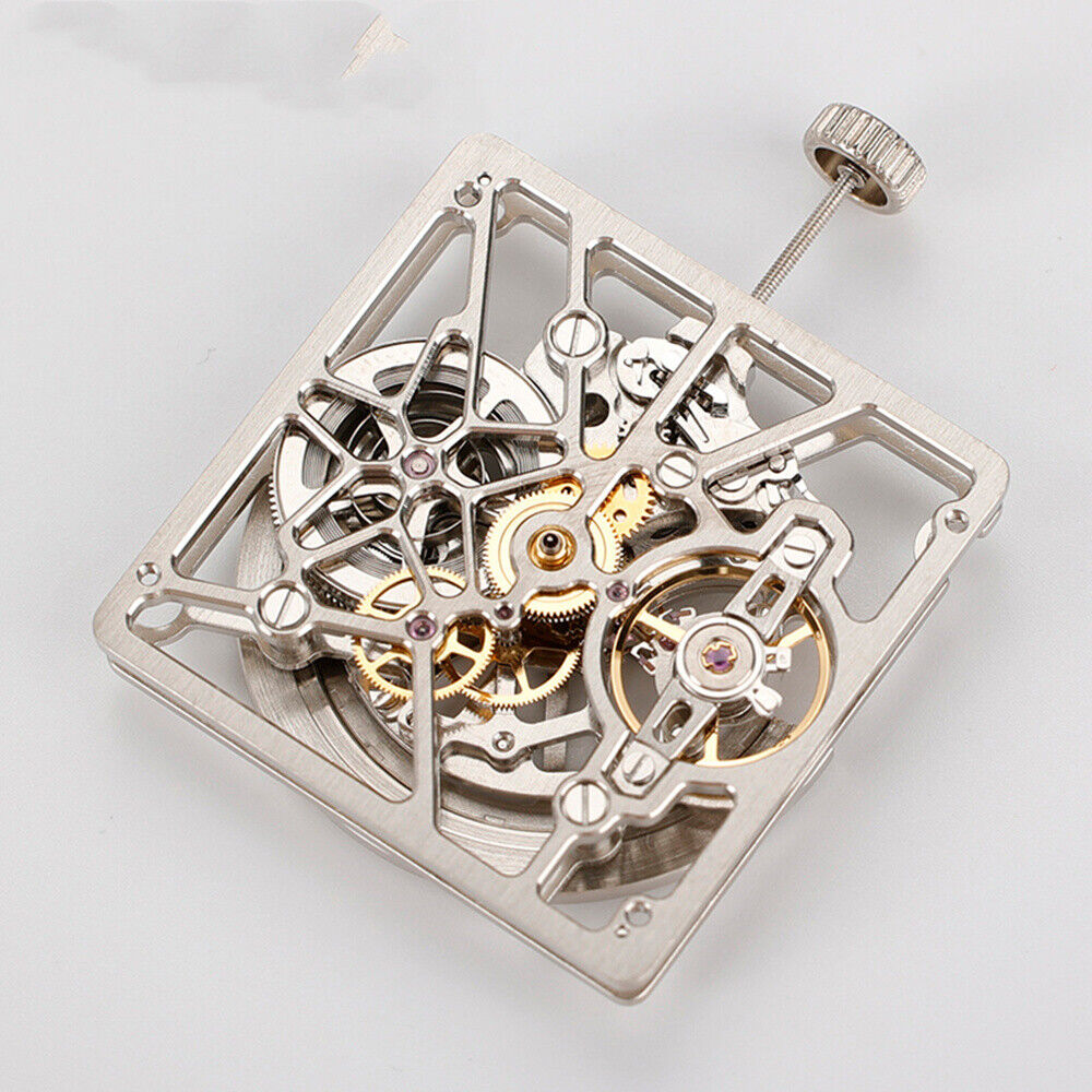 Mouvement mécanique automatique carré creux argent/doré/noir asiatique HZ1B02D