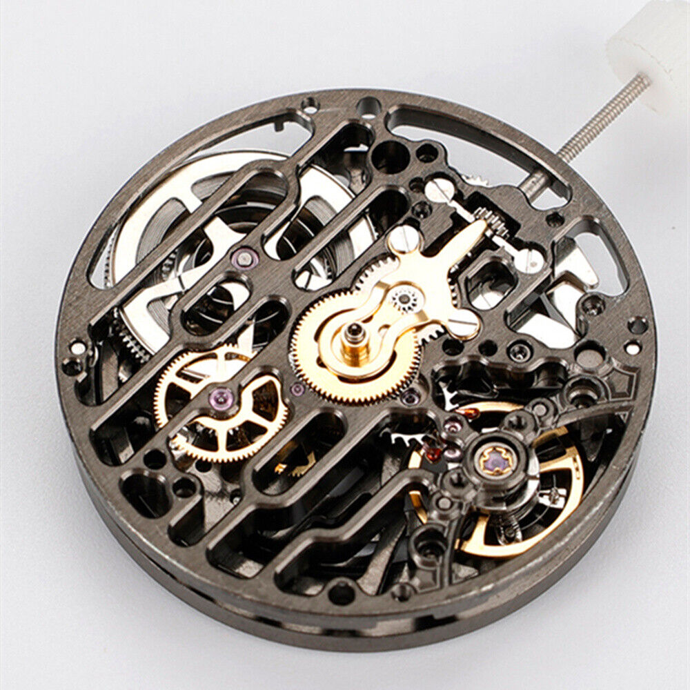 China Made HZ7500A Silber/Schwarz Hohl Runde Automatische Mechanische Bewegung