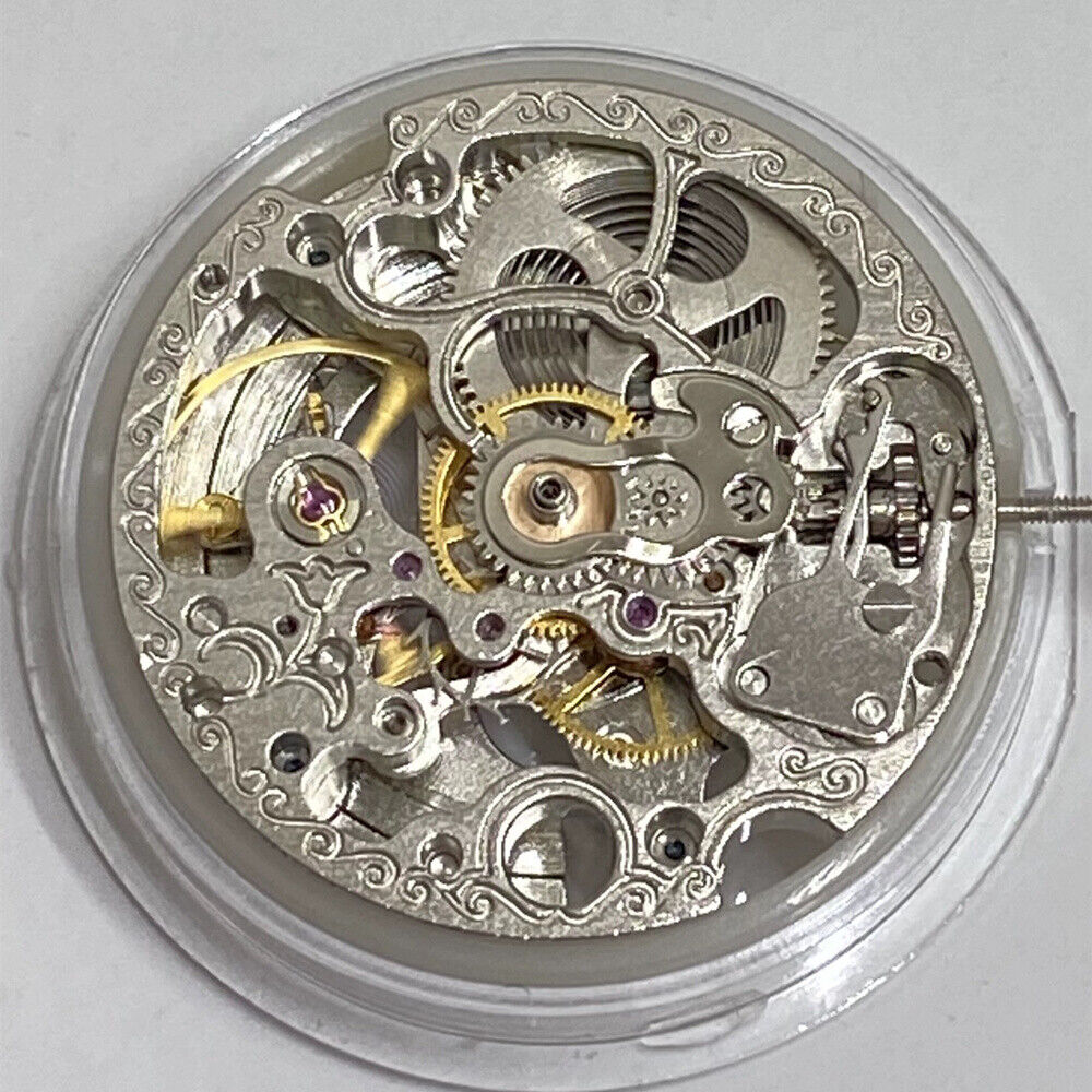 Mouvement mécanique automatique extra-large creux en argent 7120 fabriqué en Chine