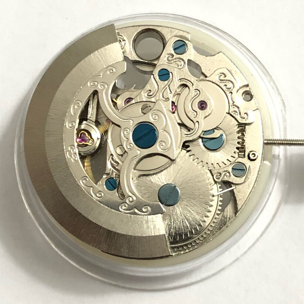 Mouvement mécanique automatique extra-large creux en argent 7120 fabriqué en Chine