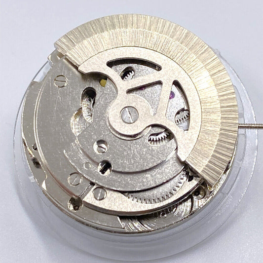 China Made multifunctional star phase watch with automatic mechanical movement at 3 and 12 o'clock positions.