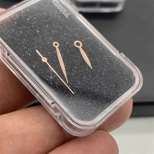 Men?s 3-hand watch set for Miyota 9015 movement, including hour, minute, and second hands.