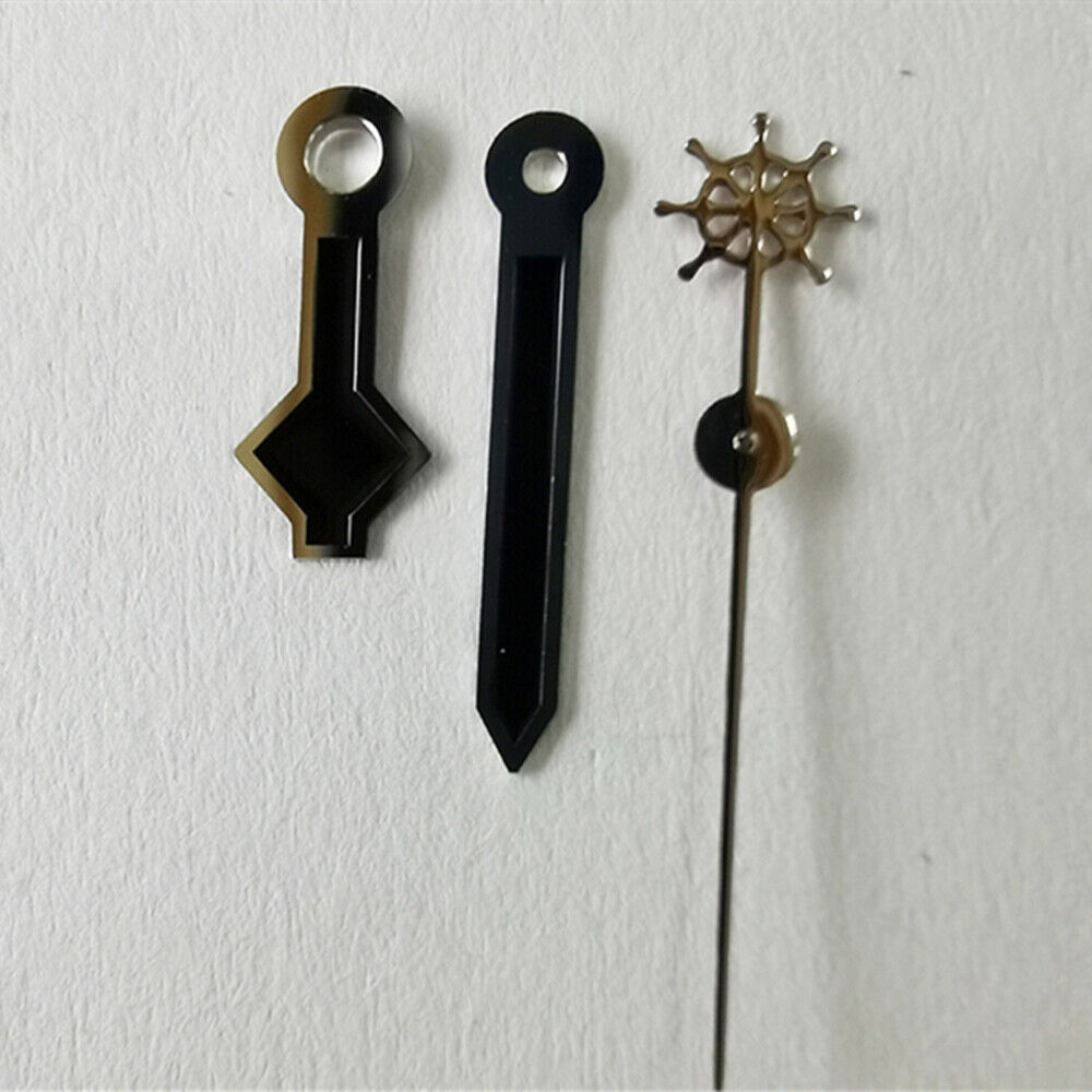 Aiguilles de montre noires sans lumens, garniture argentée, pour mouvement NH36 NH35 7S26