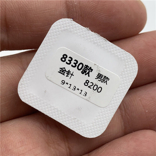 Green luminous 3 hands set for Miyota 8200 watch movement, 13mm, perfect for repairs.