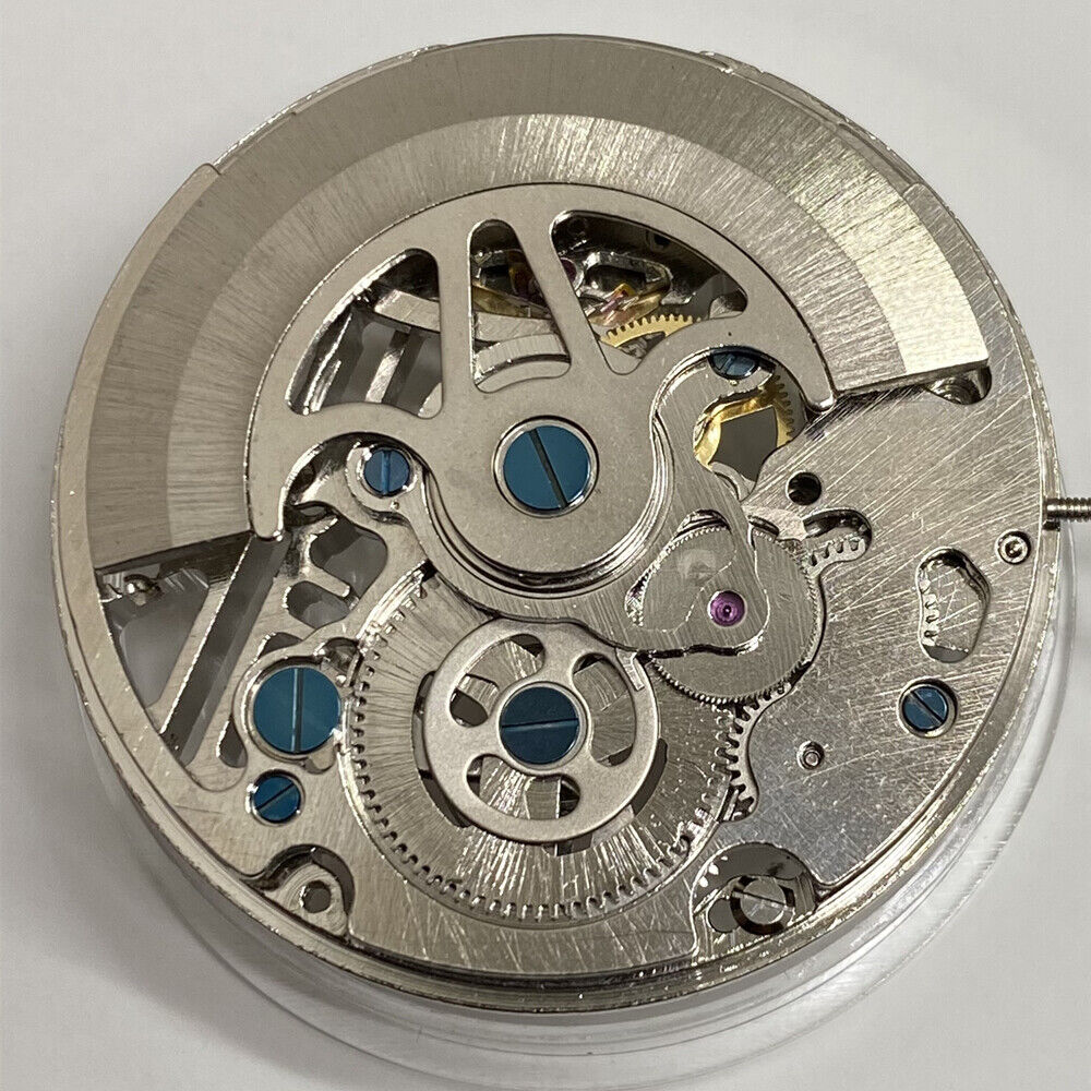 China Made Automatic Mechanical Movement 3 Hands Hollow Reversed Balance Wheel