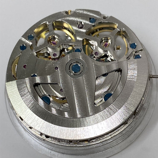 Automatic mechanical watch with double balance wheel and moon phase at 2 o'clock by China Made