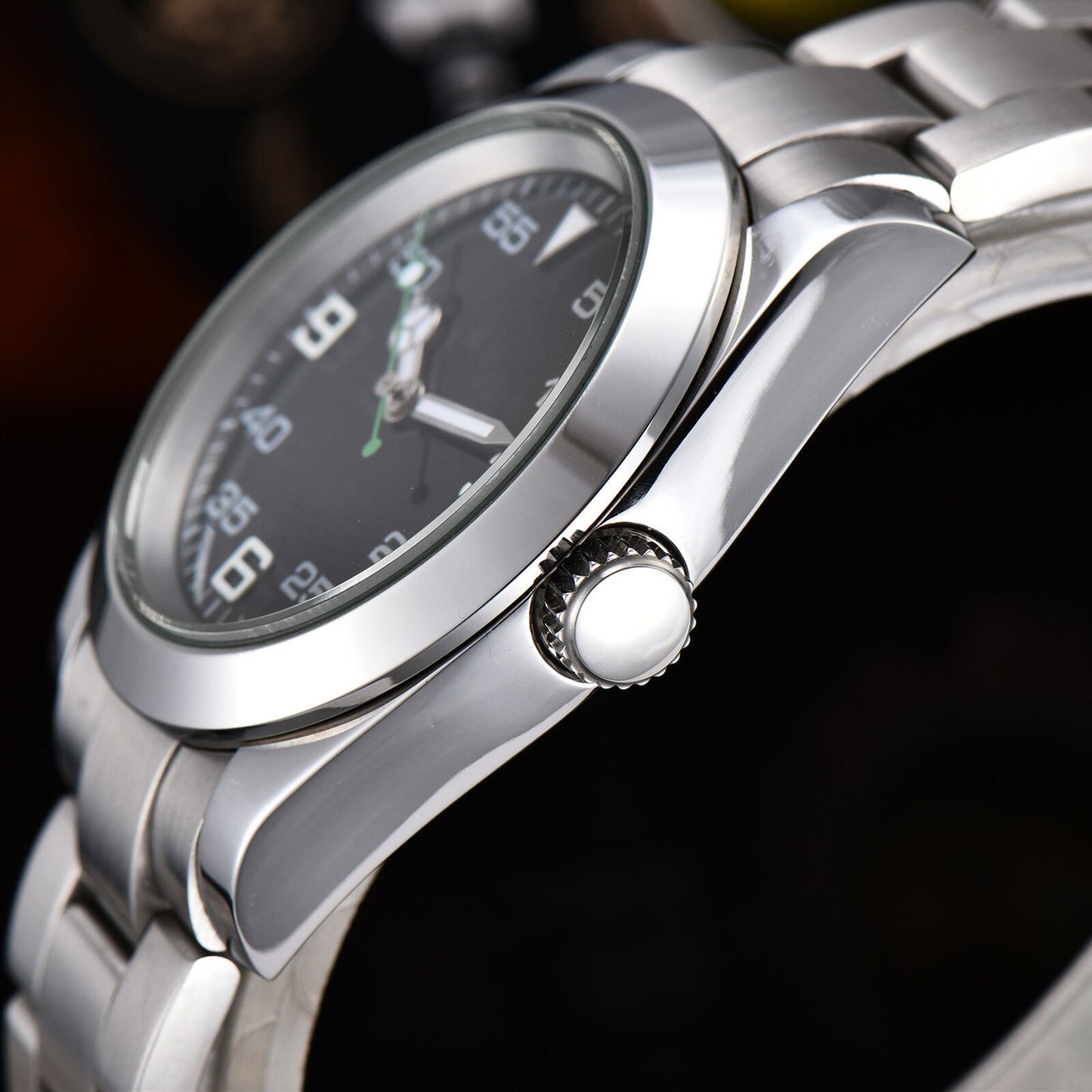 Montre-bracelet mécanique de plongée étanche pour homme, 316L, 40 mm, verre saphir, 3/6/9