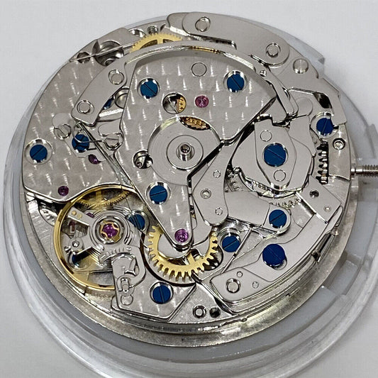Dandong 7753 automatic watch movement with small second at 9 o'clock, precise mechanical accessory.
