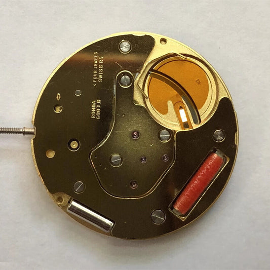 Ronda 6003B Swiss quartz watch movement with 4 golden jewels, precise timekeeping for luxury watches.